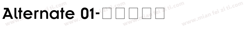 Alternate 01字体转换